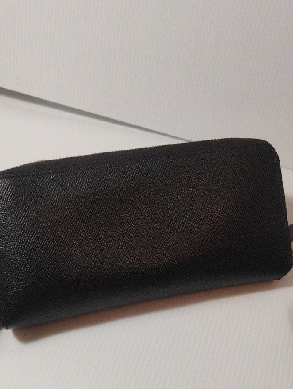 Coach Essential Continental wallet black polished leather Ret $225 - Picture 4 of 10